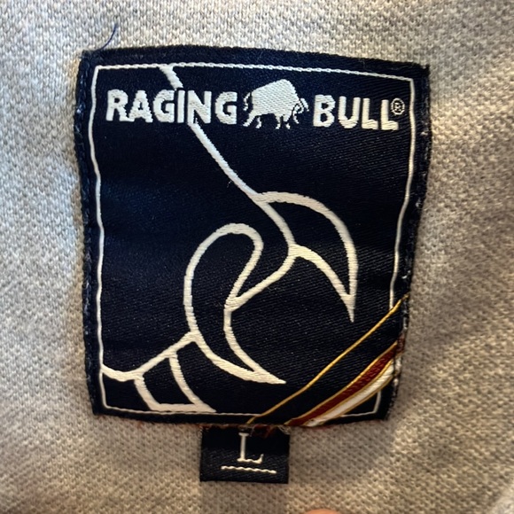 Raging Bull Gray, Blue & Red Men’s Polo Size Large - Picture 7 of 13